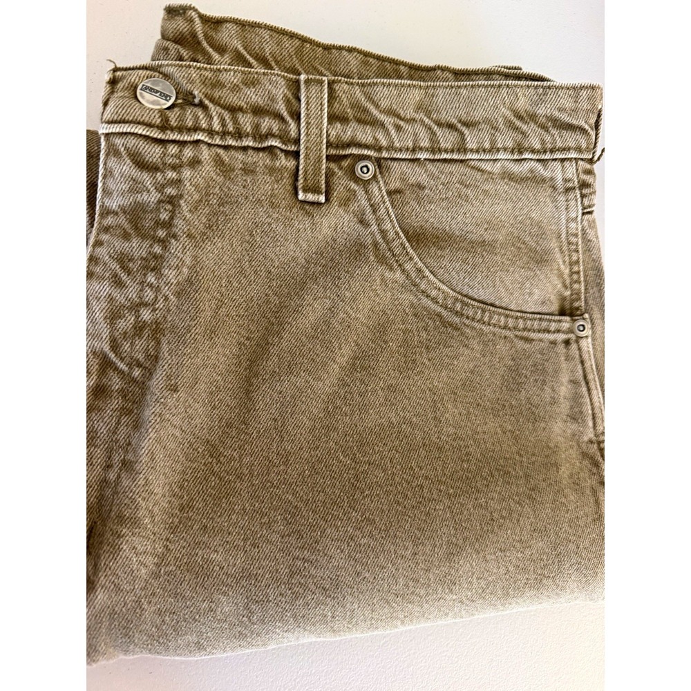 Lands' End Women's Plus Size 18 Beige Straight Denim Jeans Zip Button 5-Pocket